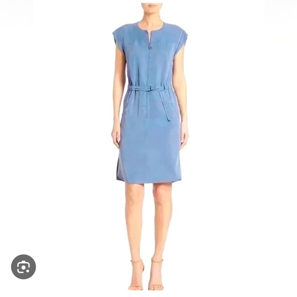 Akris Punto Dresses & Skirts - Akris Punto Mini Belted Elegant Blue Dress